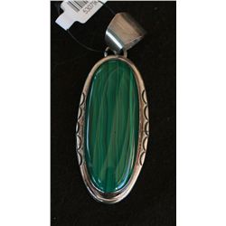 Sterling and Malachite Pendant