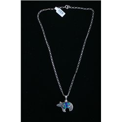 Sterling Bear Pendant and Necklace