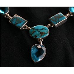 Sterling and Turquois Necklace,