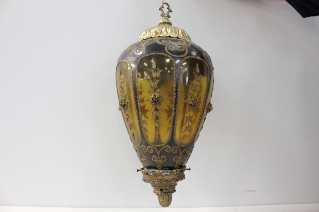 Vintage Glass Hanging Lamp