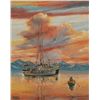 Image 1 : Simon Michael "Anchored Up" Watercolor Painting