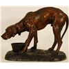 Image 1 : Bronze Dog Eating Out Of Frying Pan