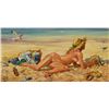 Image 1 : Simon Michael "Nude In The Sand" Oil On Canvas