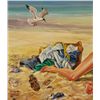 Image 2 : Simon Michael "Nude In The Sand" Oil On Canvas