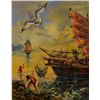 Image 2 : Simon Michael "Catch Of The Day" Oil On Canvas