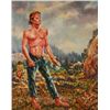 Image 1 : Simon Michael "Artist At Work" Oil On Canvas