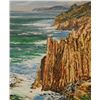 Image 1 : Simon Michael "Surf And Rocks" Oil On Canvas