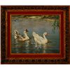 Image 1 : Simon Michael "Two Ducks" Oil On Canvas