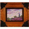 Image 1 : Simon Michael "Man Sitting With Dog" Painting
