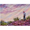 Image 2 : Simon Michael "Man Sitting With Dog" Painting
