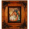 Image 1 : Simon Michael "Girl And Cat" Painting
