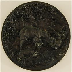 Deer Bronze Plaque