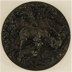 Deer Bronze Plaque