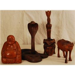 Collection Of Wood Carvings Still Life Props