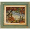 Image 1 : Simon Michael View of Water Through Trees W/Frame