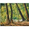 Image 1 : Simon Michael "Man and Trees" Oil On Canvas