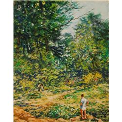 Simon Michael "A Walk In The Woods" Painting