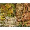 Image 1 : Simon Michael "Men By A Waterfall" Acrylic
