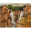 Image 1 : Simon Michael "Hike To A Waterfall" Acrylic