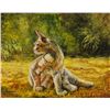Image 1 : Simon Michael "Inquisitive Cat" Painting