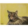Image 1 : Simon Michael "Black Cat" Oil On Canvas