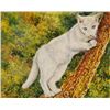Image 1 : Simon Michael "Cat Up A Tree" Acrylic Painting