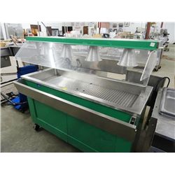 Buffet Line 5' Steam Table w/Sneeze Guards