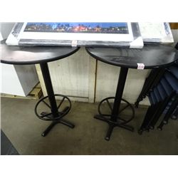 2 Black Round High Top Tables - 2 Times the Money