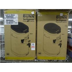 2 Bunn Ice Tea Dispensers - 2 times the money.