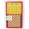 Image 1 : VINTAGE LUCKY FIVES PUNCH BOARD
