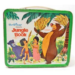 VINTAGE 1968 WALT DISNEY JUNGLE BOOK EMBOSSED METAL LUNCH BOX