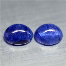 PAIR OF 5.55 CTS BLUE MADAGASCAR SAPPHIRES