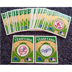 1983 SUPER GOLDEN CRISP MLB BASEBALL TEAM CARD PROMO SET