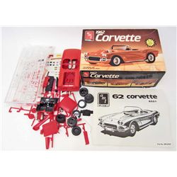 VINTAGE AMT 1962 CORVETTE MODEL KIT #6521 IN BOX