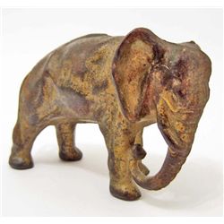 VINTAGE 1940'S CAST IRON ELEPHANT STILL BANK