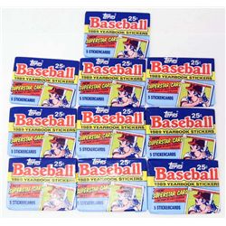 LOT OF 10 TOPPS BASEBALL 1989 YEARBOOK STICKER PACKS