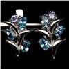 Image 1 : STERLING SILVER BLUE TOPAZ & IOLITE EARRINGS