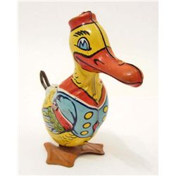 VINTAGE CHEIN TIN LITHO WIND-UP DUCK