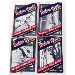 4 UNOPENED BABE RUTH COLLECTION CARD PACKS - 10 CARDS EA