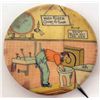 Image 1 : VINTAGE CELLULOID PINBACK BUTTON 'RUBEN COMES TO TOWN'