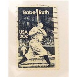 1983 BABE RUTH 20 CENT UNITED STATES POSTAGE STAMP USED