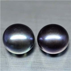 PAIR OF 10.23 MAGENTA FRESH WATER PEARLS