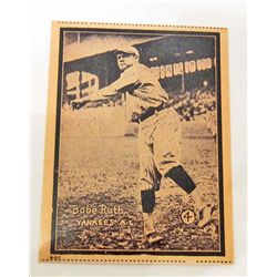 1931 BABE RUTH W-517 PRE-WAR REPRINT STRIP CARD #4