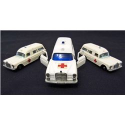 LOT OF 3 VINTAGE MATCHBOX AMBULANCES