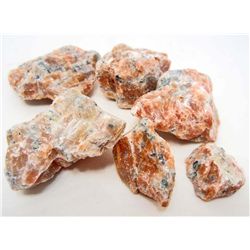 LOT OF 764 CTS BRAZILIAN ORANGE CALCITE 6 PCS