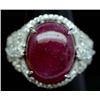 Image 1 : WHITE GOLD OVER STERLING SILVER 12.65 CT RED RUBY RING