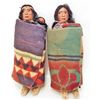 Image 1 : LOT OF 2 VINTAGE SKOOKUM INDIAN  DOLLS WITH A BABY