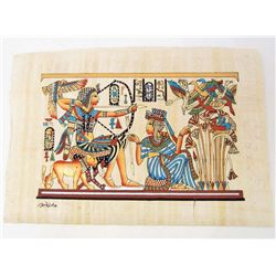 EGYPTIAN PAPYRUS HANDMADE LITHOGRAPH ART PRINT