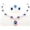 Image 1 : 18K WHITE GOLD PLATED BRACELET, RING AND EARRINGS SET