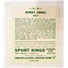 Image 2 : BOBBY JONES 1933 GOUDY GUM SPORTS KINGS #38 1986 REPRINT